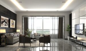 sala moderna. Projeto de design de interiores.